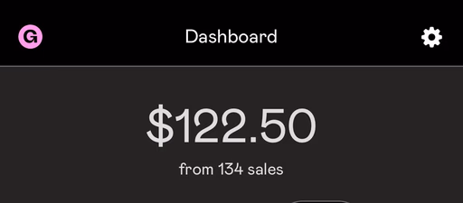 Dashboard showing $122.50 earnings